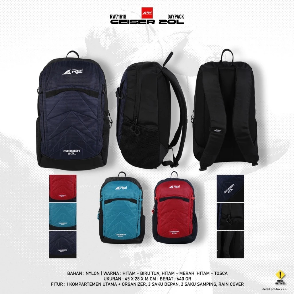 Ransel Geiser 25 Liter Daypack Arei Outdoorgear