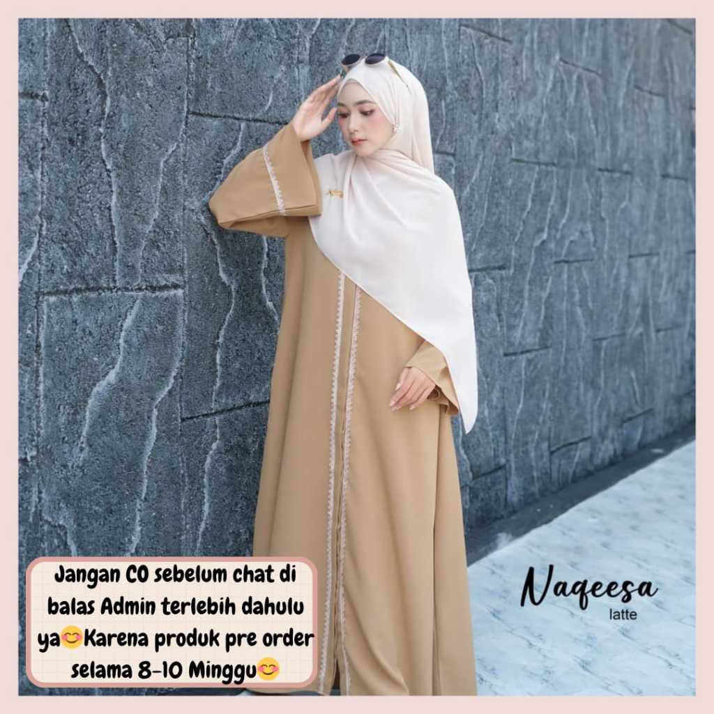 Naqeesa abaya by Nona boutique OPEN PRE ORDER (READY AGUSTUS 2026) gamis cantik
