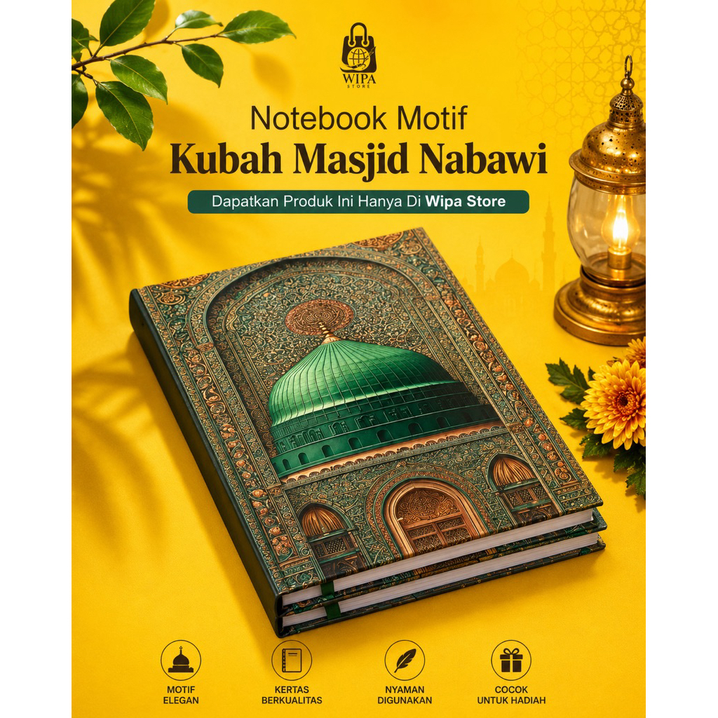 Notebook Buku Catatan Motif Kubah Masjid Nabawi