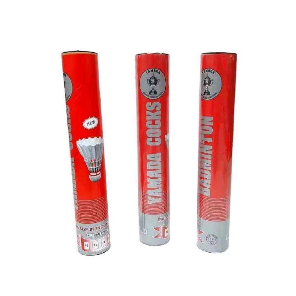 ( ISI 12 PCS ) KOK BADMINTON/BULUTANGKIS SHUTTLECOCK/KOK YAMADA MERAH