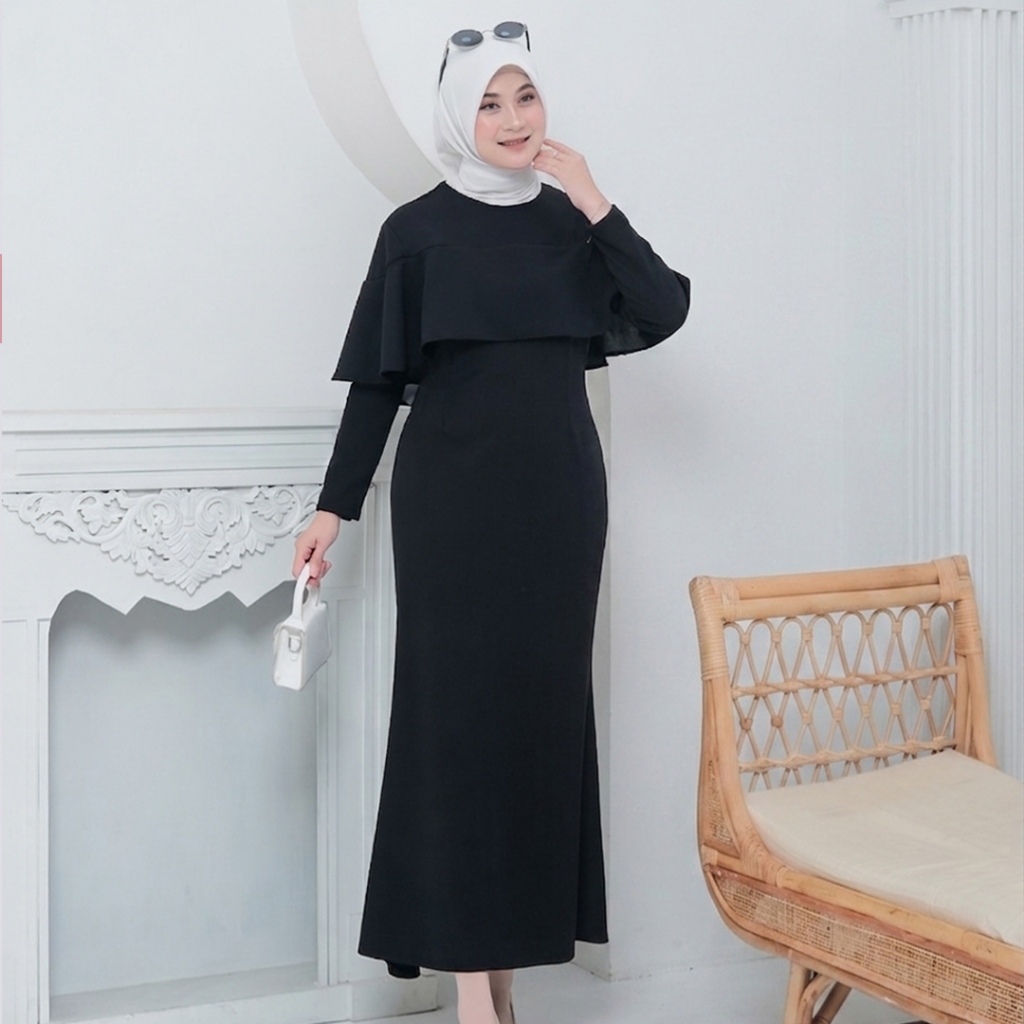 Kiara Dress Knit Duyung /Dress Busui Friendly / Bahan Knit Press Body /Dress wanita kekinian