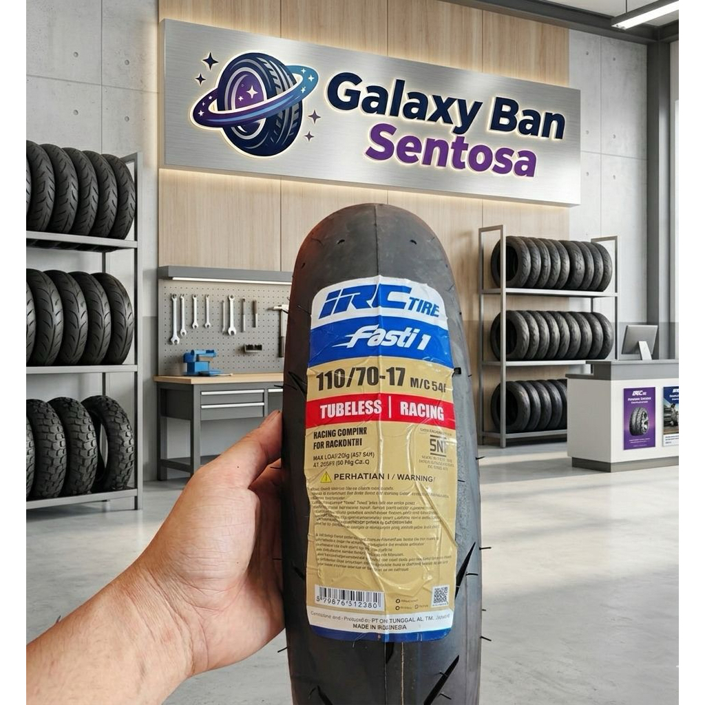 Ban Luar IRC Fasti 1 110/70-17 Tubeless Ban Balap Ban Racing Ban Gundul