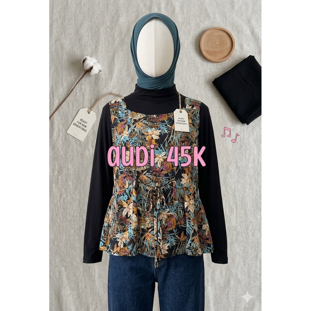 GAUDI OUTER / VEST MOTIF BUNGA