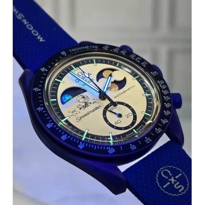 Jam tangan Quartz Chronograph X Planet Velcro strap fullset