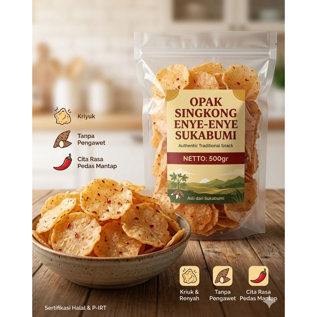 Opak Singkong Enye-enye Sukabumi ukuran 500gr