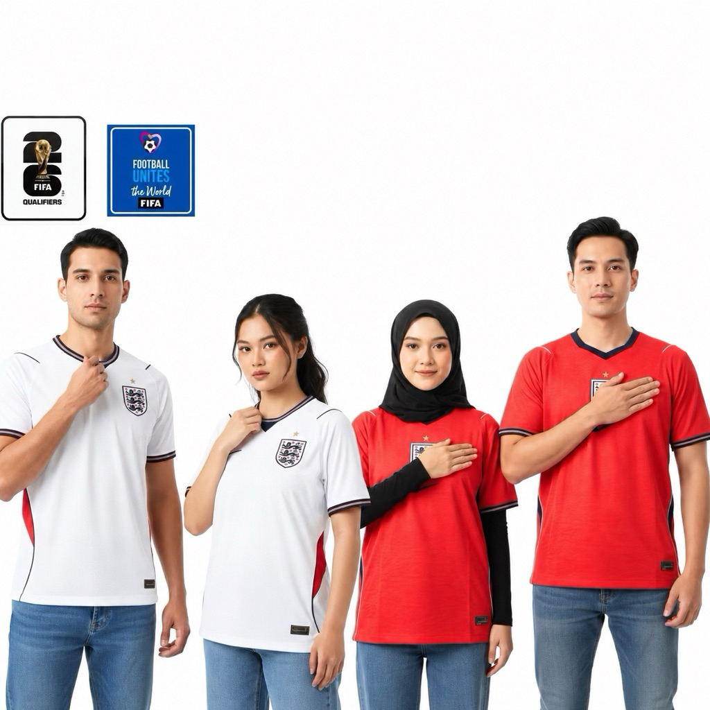 Jersey Inggris Home Away World Cup 2026 Grade Original - Jersey Inggris Piala Dunia Terbaru High Qua