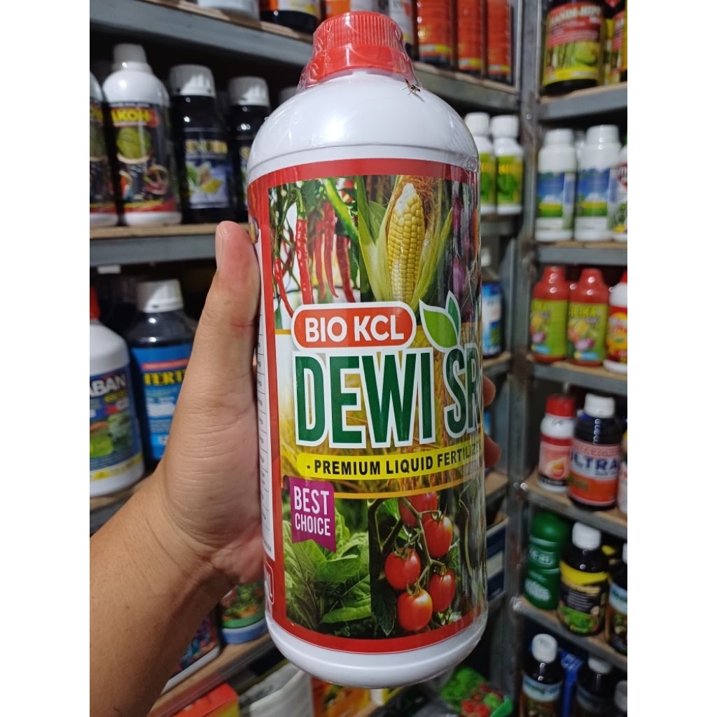 Dewi Sri Bio KCL Cair 1 Liter - Pupuk Kalium Murni Pembesar & Pemberat Buah, Kualitas Ekspor