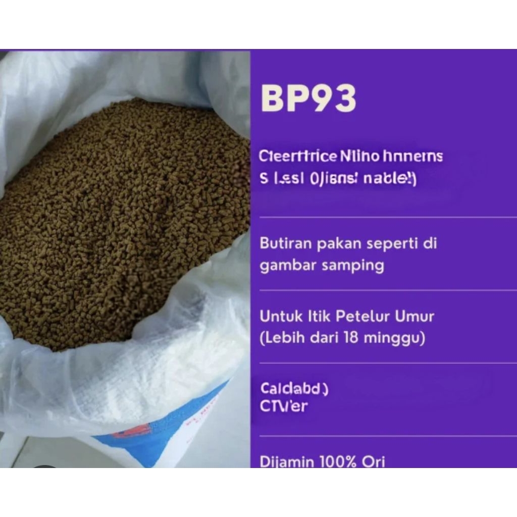 Bp93 pakan pelet bebek itik petelur new hope