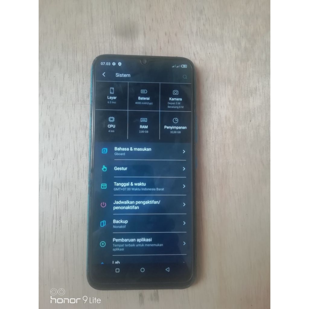Hp Second / Handphone Itel Vision 1 Pro / Hp Itel Vision 1 Pro Ram 2/32
