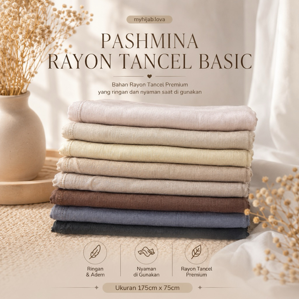 MYHIJAB.LOVA || PASHMINA RAYON TANCEL