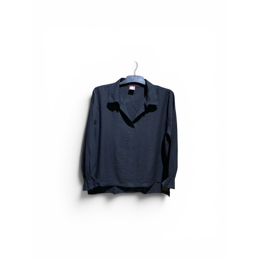 blouse hitam polos