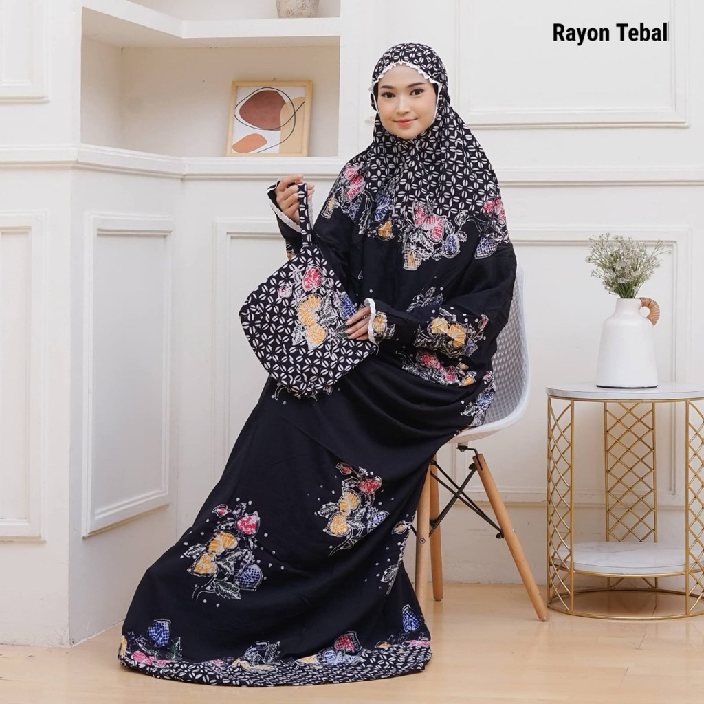 MUKENA TERUSAN RAYON JUMBO BATIK CAP PEKALONGAN