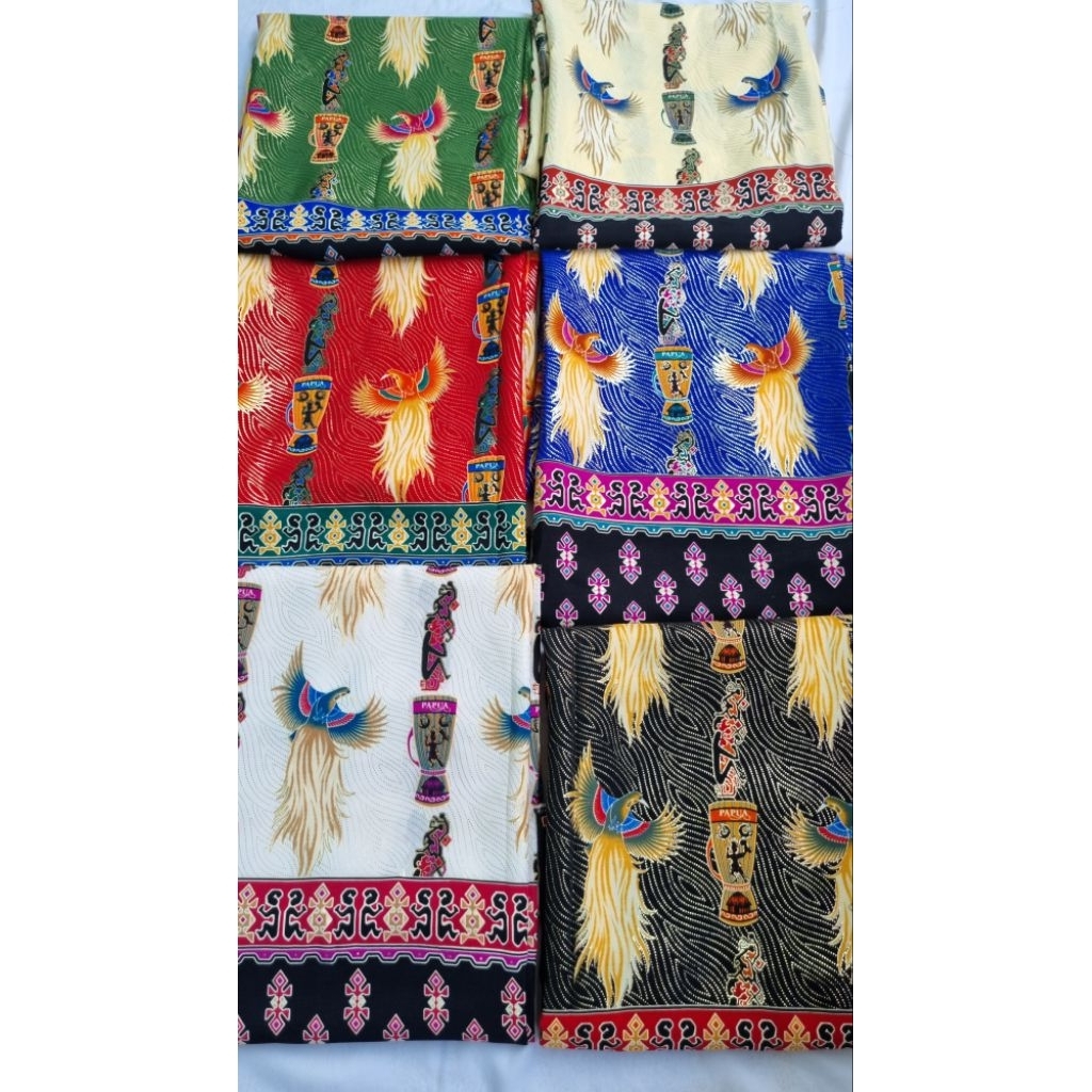 BAHAN BATIK METERAN BATIK KHAS PAPUA BATIK METERAN MOTIF BURUNG CANDRAWASIH