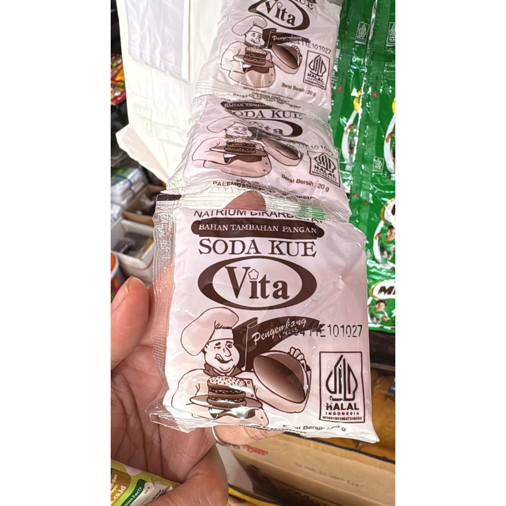 soda kue vita 20gram sachet. soda kue vita sachet