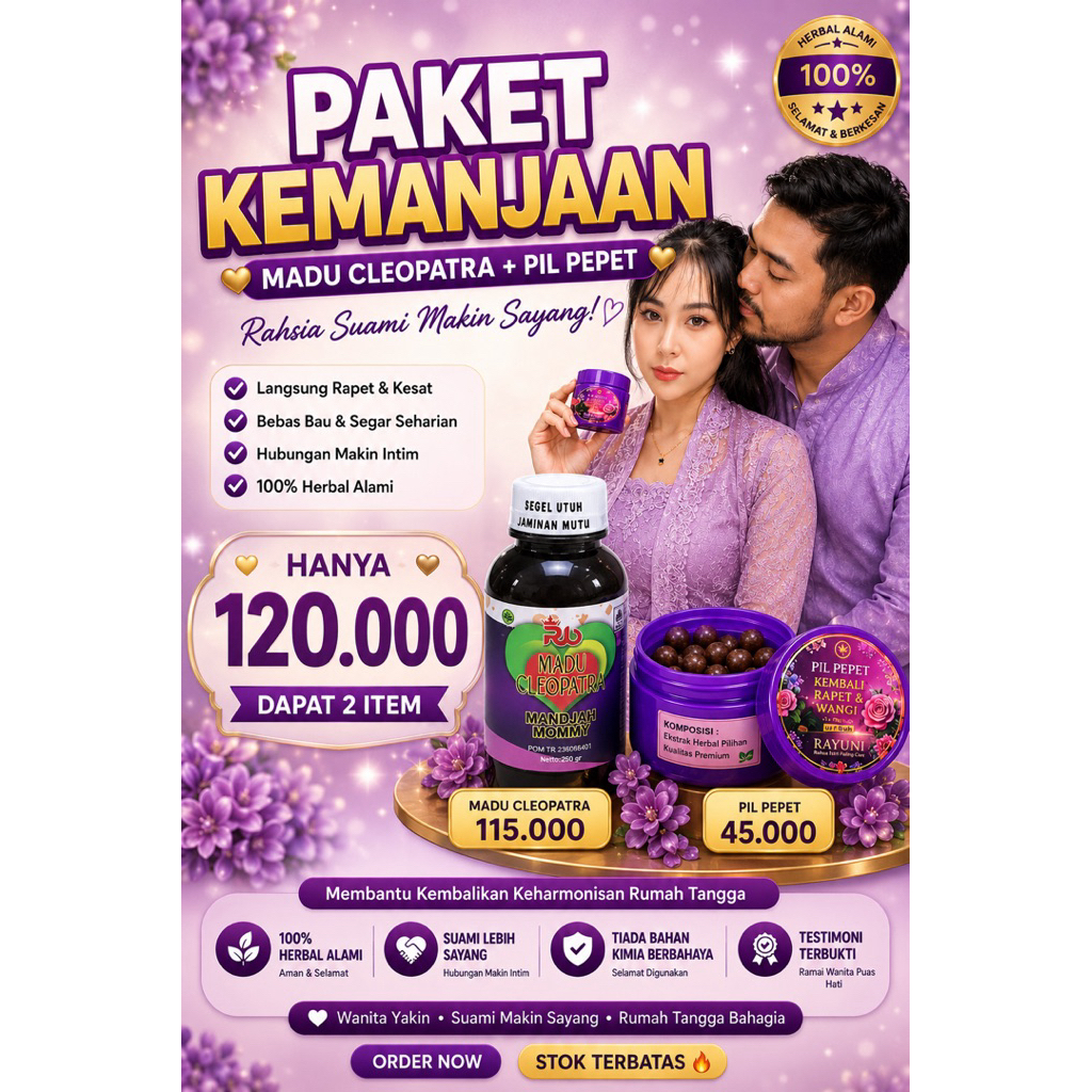 Paket kemanjaan Madu Cleopatra + pil pepet atau sabun pet (kalian pilih mau apa dicatatan)