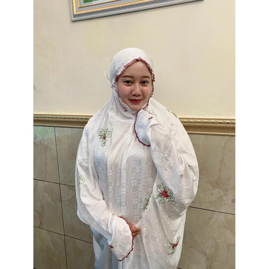 Mukena sutra blitz bordir terusan