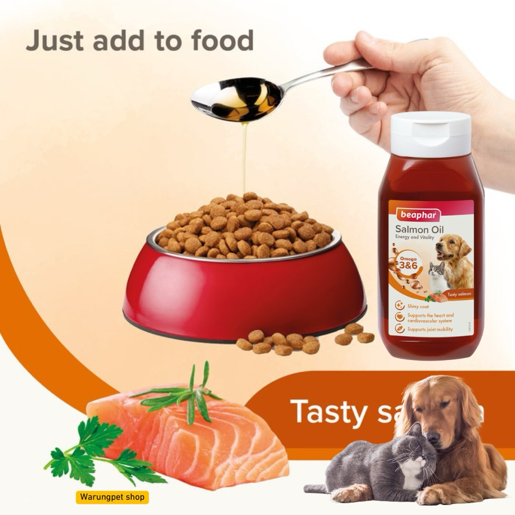 Beaphar Salmon Oil Vitamin Bulu & Kulit Hewan - Salmon Oil - Beaphar Salmon Oil