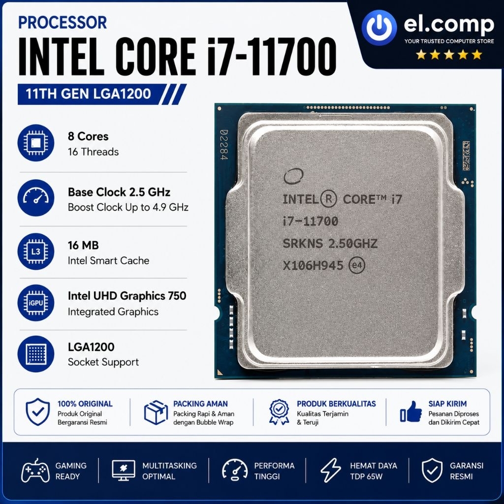 PROCESSOR INTEL CORE I7 11700 TRAY GEN 11