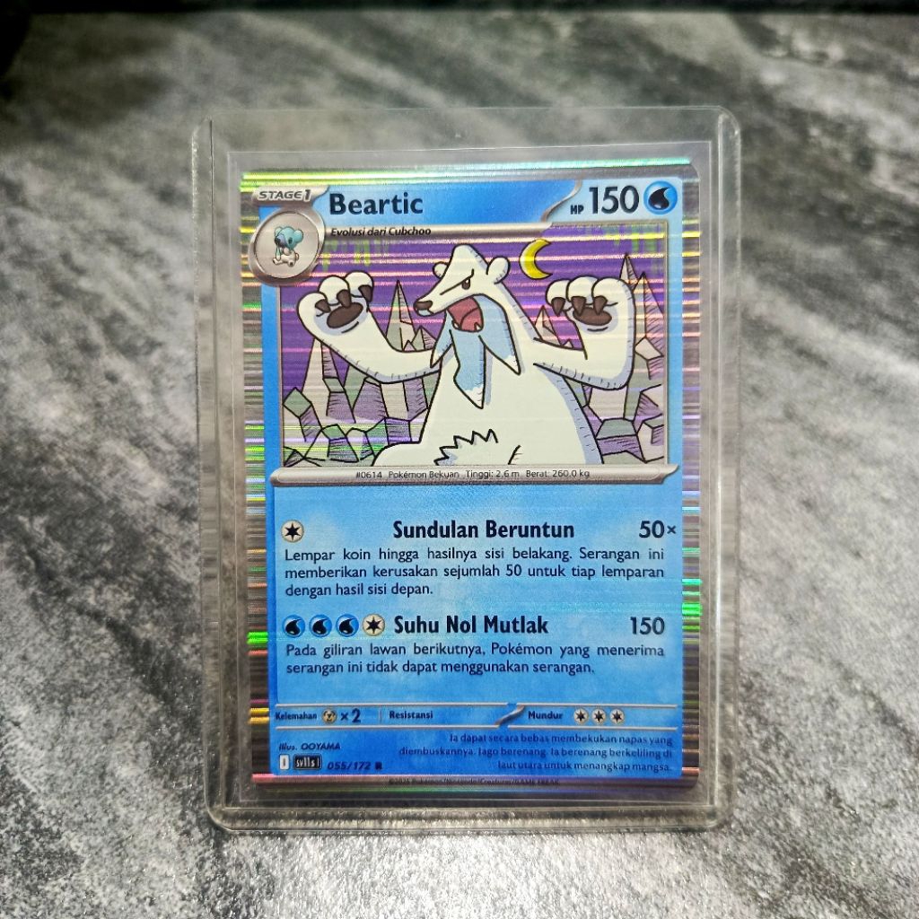 beartic holo rare kartu pokemon asli original dapat toploader | sedia juga kartu pokemon AR / SAR