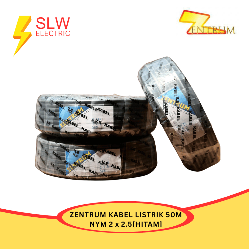 ZENTRUM KABEL LISTRIK KAWAT NYM 2x2.5 [HITAM]