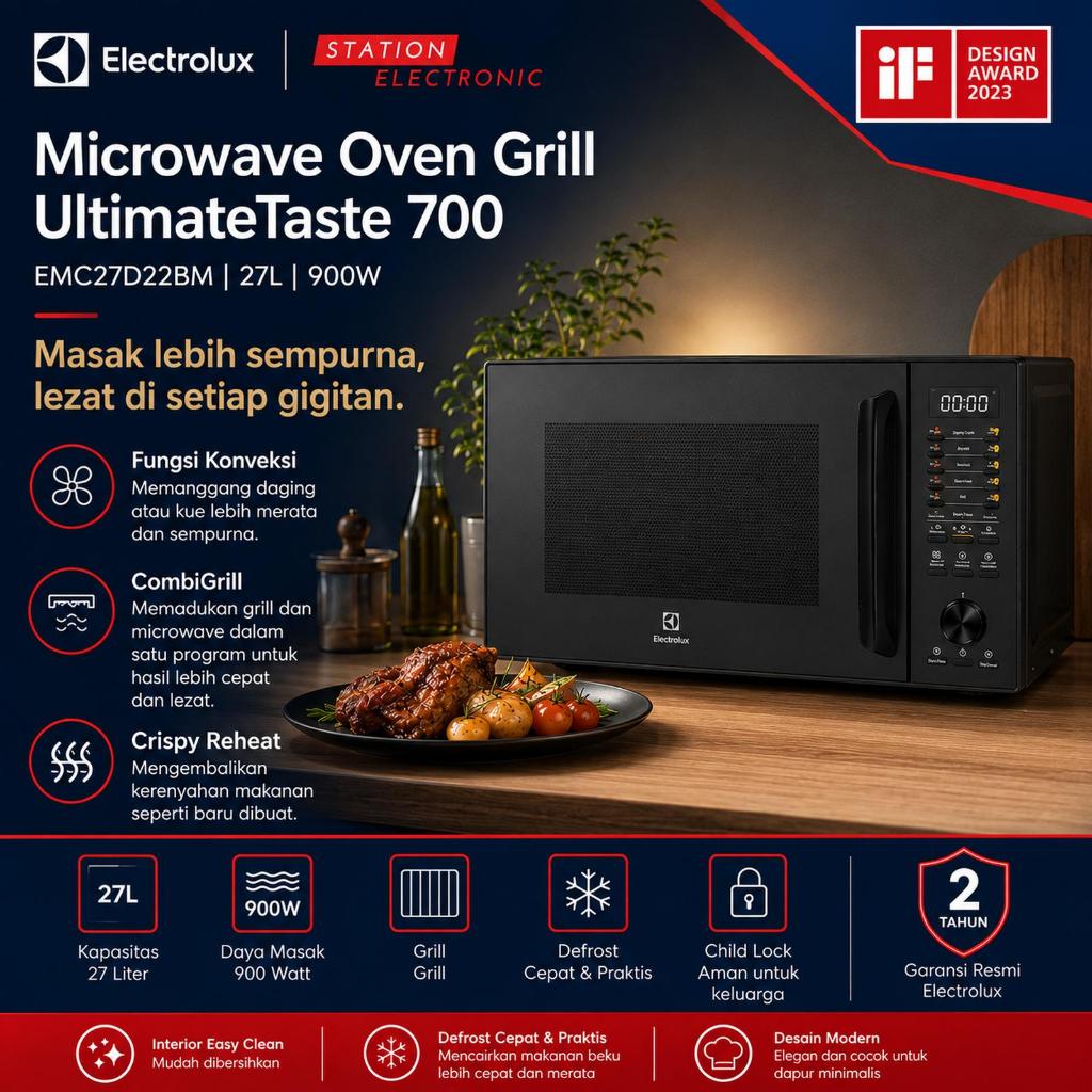 Microwave Oven ELECTROLUX EMC27D22BM / EMC 27D22 BM / EMC27D22