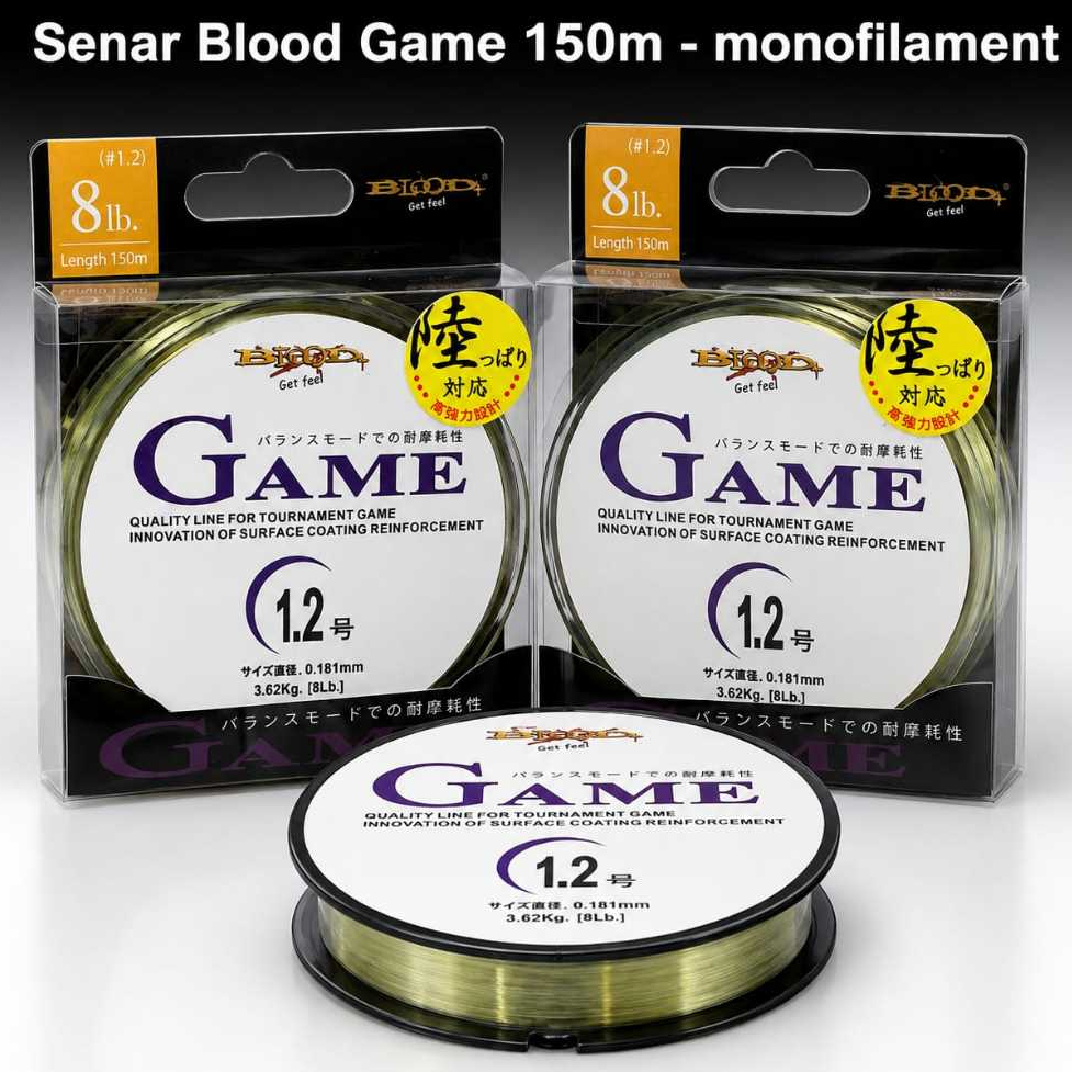 Senar Pancing Kuat Mudah Tenggelam Blood Game 150M Hijau Lumut