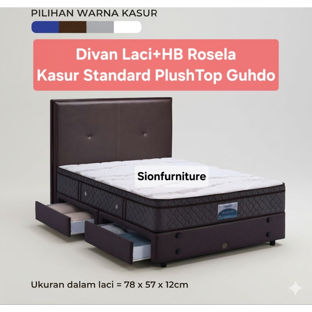 DIVAN LACI SPLIT+KASUR STANDARD PLUSHTOP GUHDO