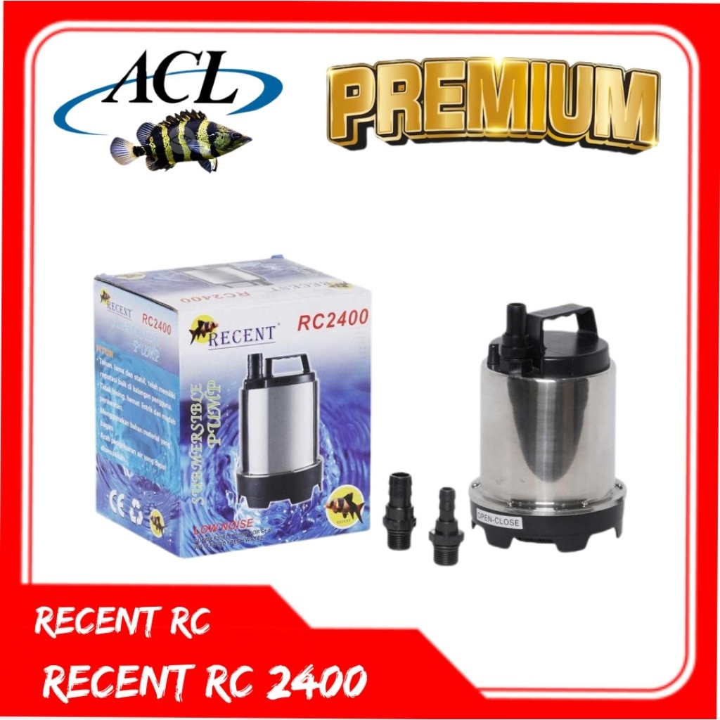 RECENT RC 2400 STAINLESS POMPA CELUP KOLAM IKAN
