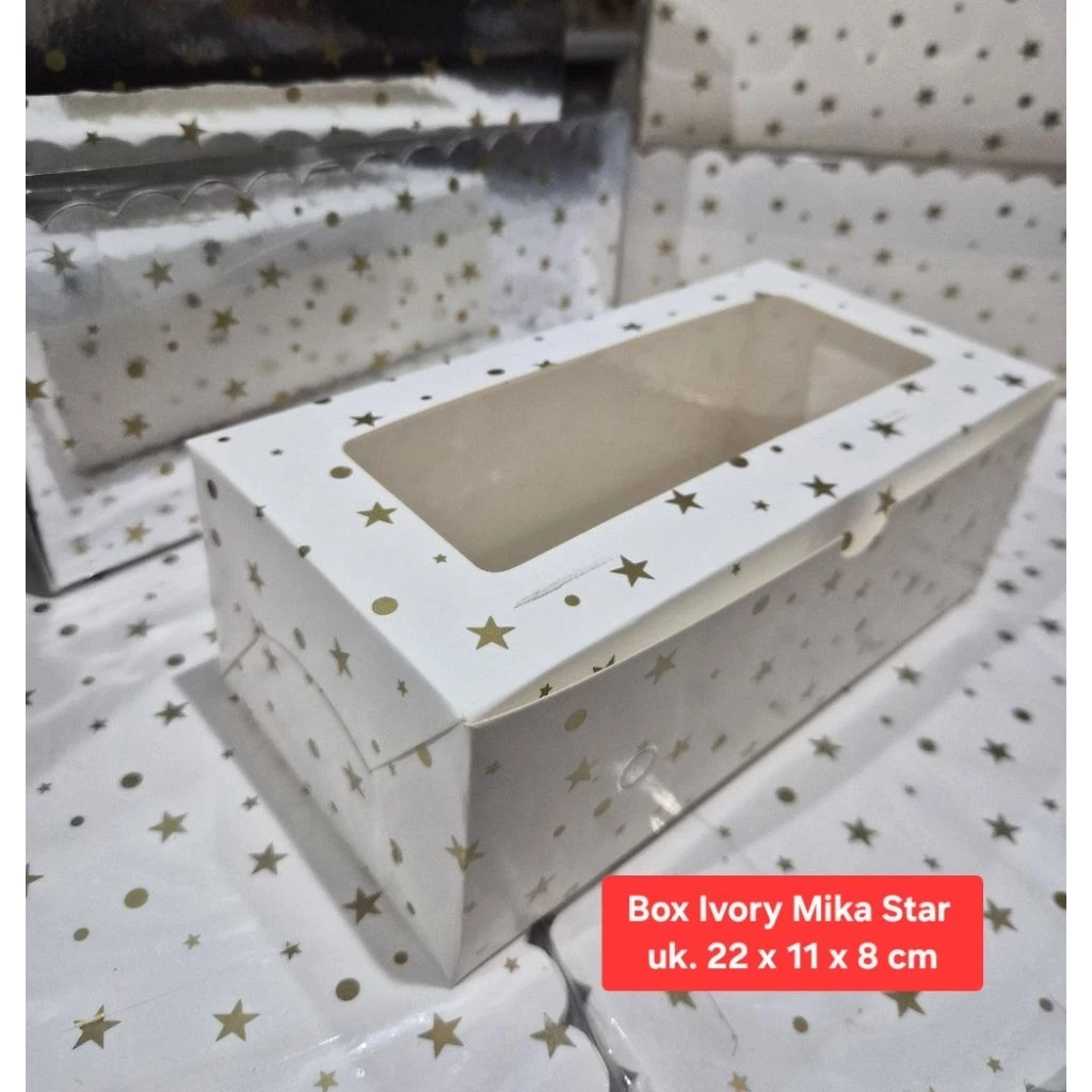BOX IVORY JENDELA MIKA STAR 20X10X8 / 22X11X8 /25X12X8
