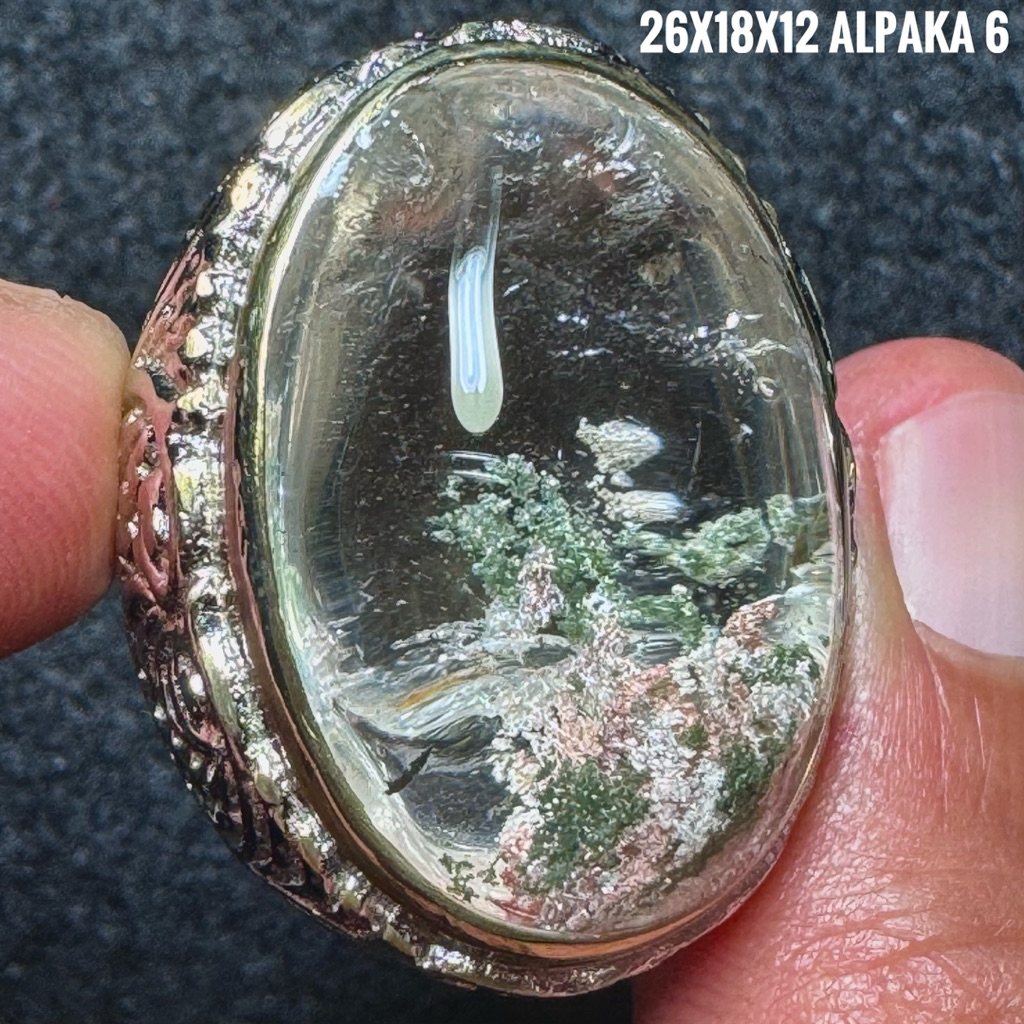 Cincin Batu Akik Natural Kecubung Karang