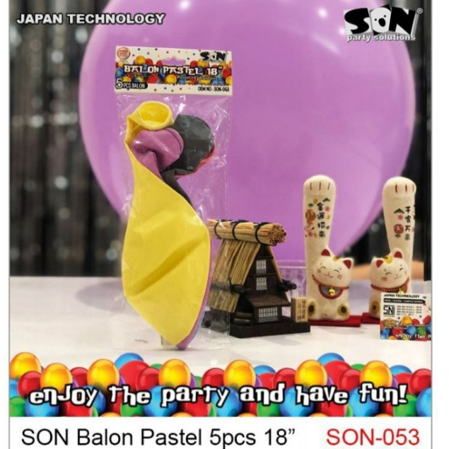SON BALON 18 INCH MIX COLOR (5 PCS) 053