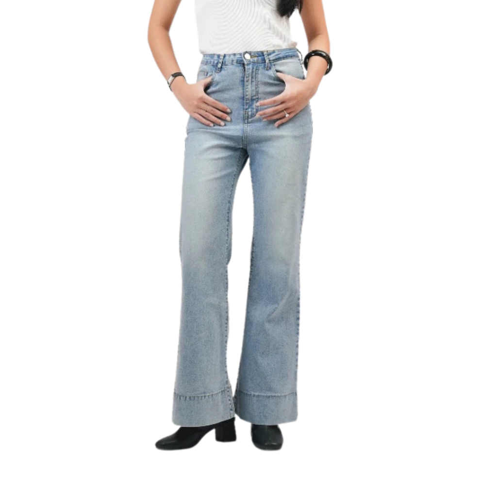 Amigos de Nimes - Basica Women Flare Strecht - Blue Denim Jeans