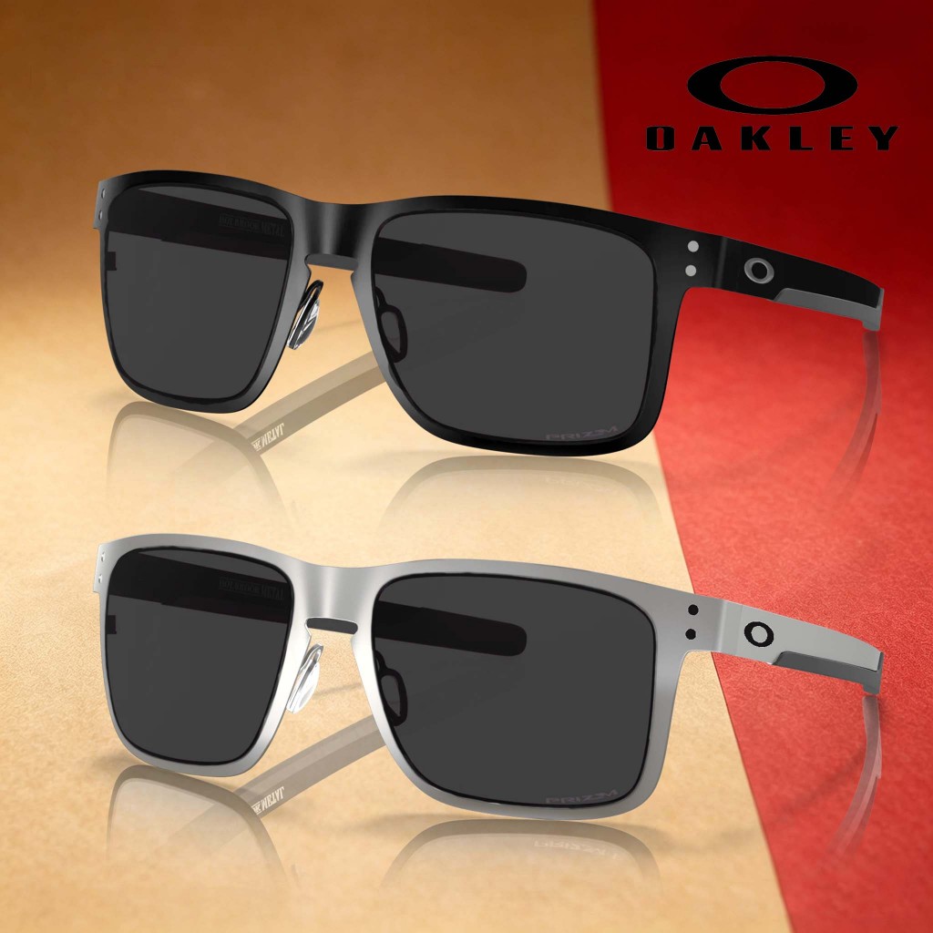 Kacamata Hitam Oakley Original Sunglasses HOLBROOK METAL OO4123 Polished Black Wanita Pria