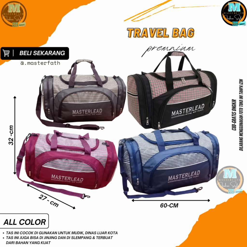 COD Termurah Tas Travel Jumbo Bag Pakaian Tas Olahraga Koper Nilon Tahan Air Tas Luar Ruangan Tas Be