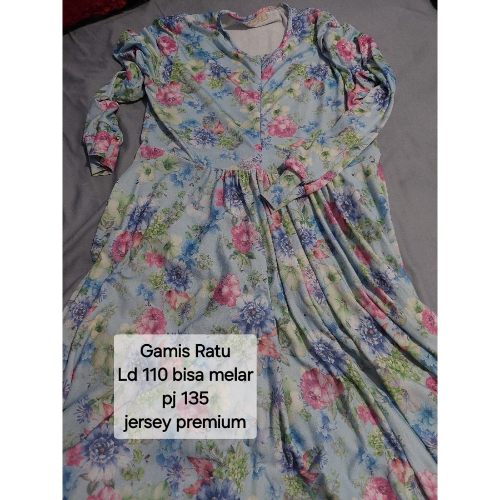 PL Gamis Ratu bunga like new no minus muat BB 70 Ld 110 pj 135
