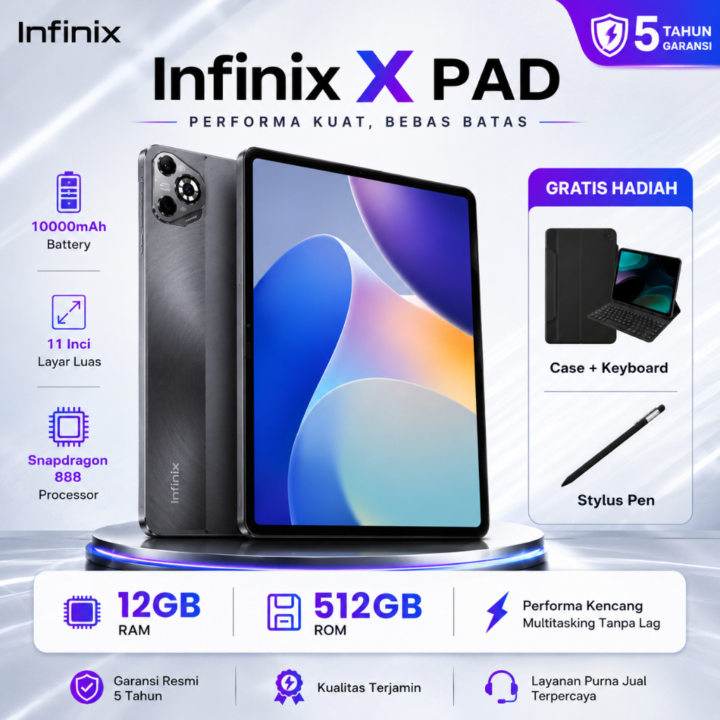 Infinix XPad Tablet 11" 12GB RAM 512GB ROM 4G LTE SIM + WiFi Original Tablet
