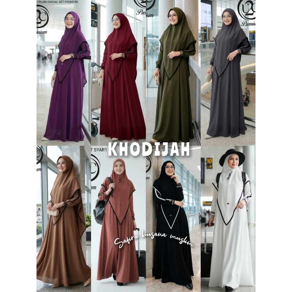 gamis khodijah gamis umroh hitam putih by U2C
