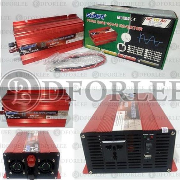 Suoer Pure Sine Wave Inverter Sinus Murni 1000Watt 12Volt Terbaru 