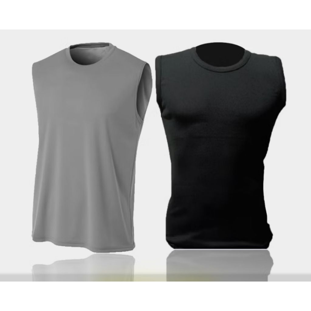 kaos singlet pria wanita manset tanpa lengan / singlet olahraga gym sepeda lari