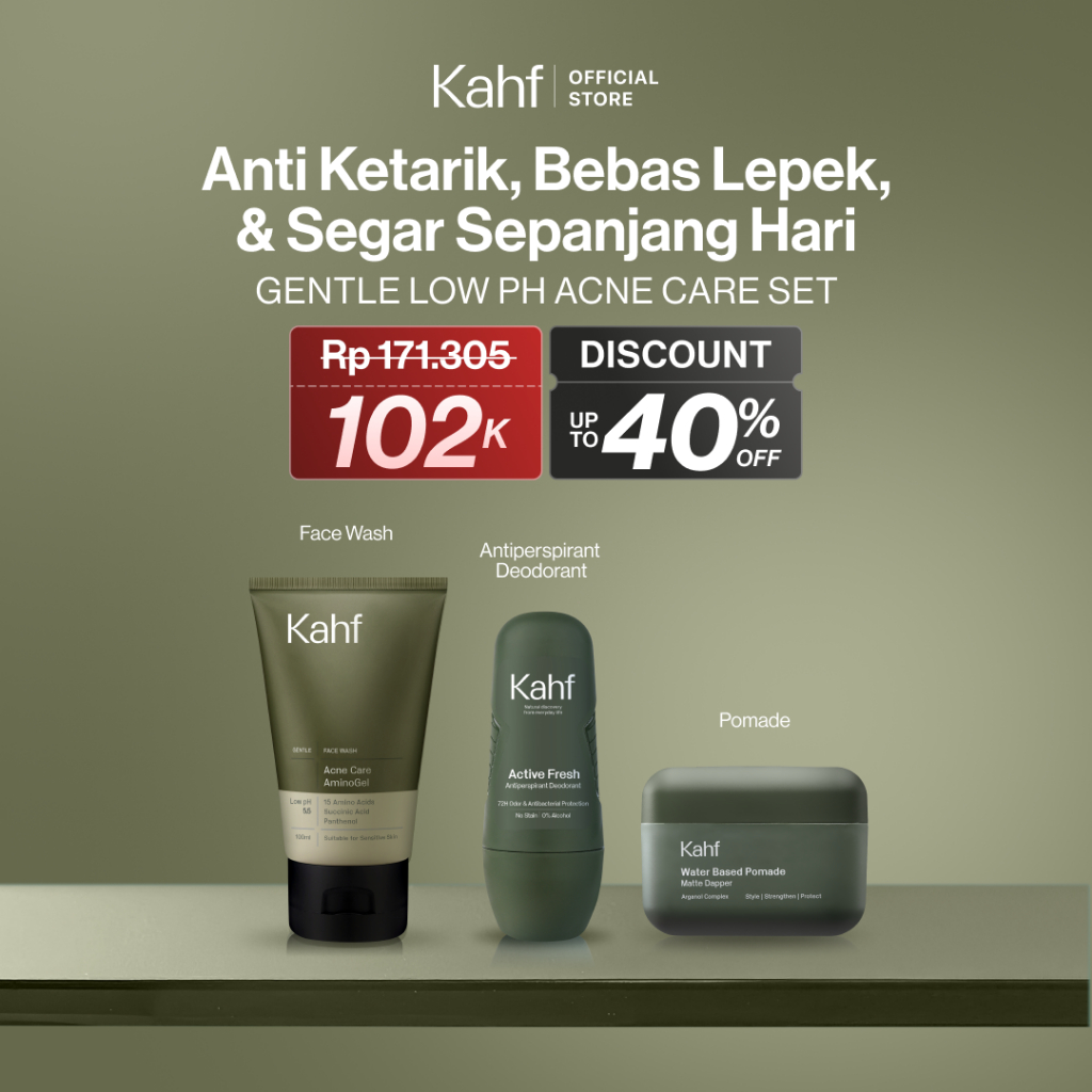 [KAHF BUNDLE 3IN1 PAKET BEBAS KUSAM : ANTI KETARIK, BEBAS LEPEK, & SEGAR SEPANJANG HARI] Paket Groom