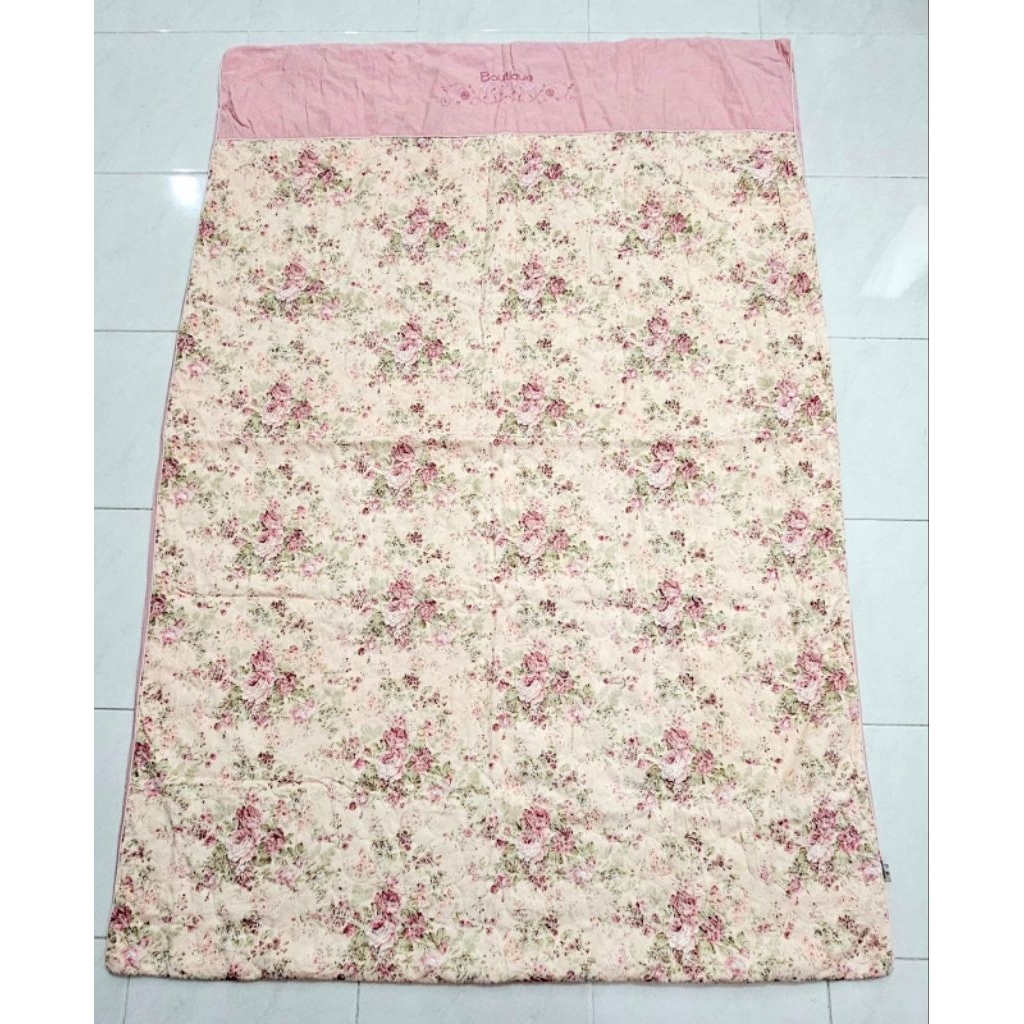 Sarung tilam PL  Cream Sartil bunga Shabby 137 x 200 cm
