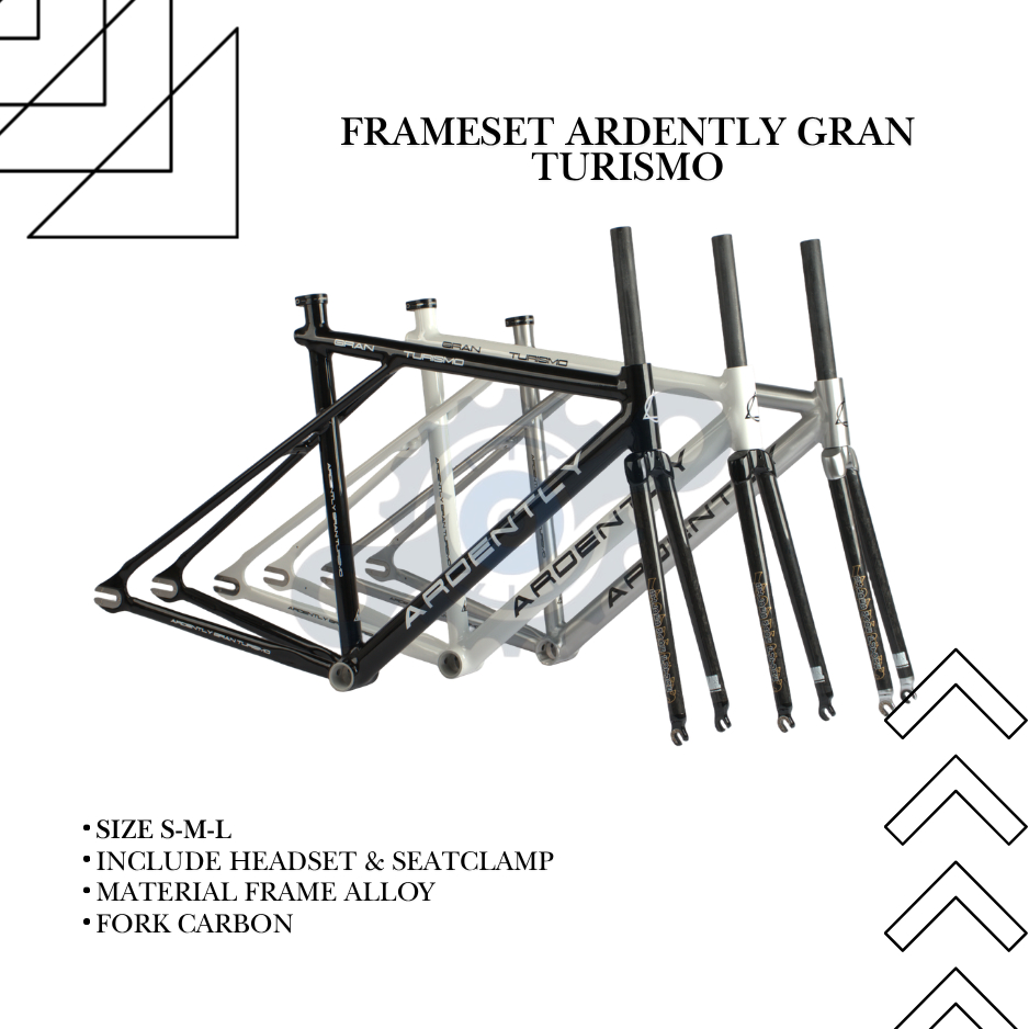 Frame Ardently Gran Turismo - SILVER HITAM PUTIH
