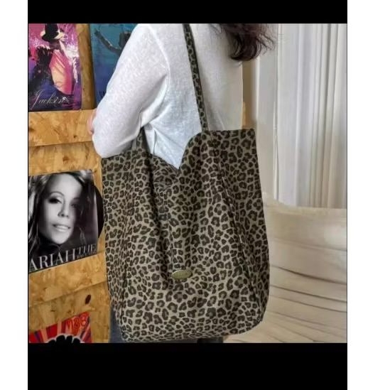 Tas leopart Tote bag besar