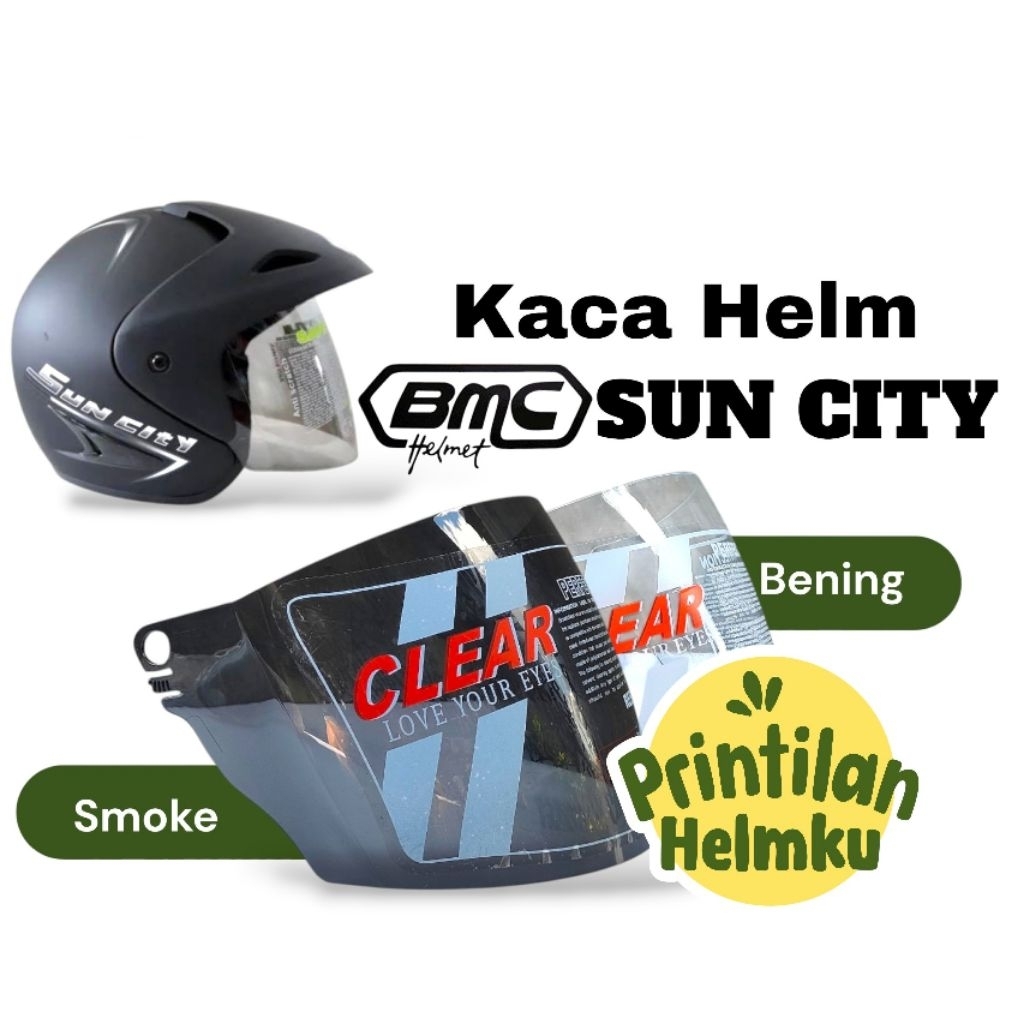 PRINTILANHELMKU Kaca Helm BMC SUN CITY Visor Helm BMC SUN CITY