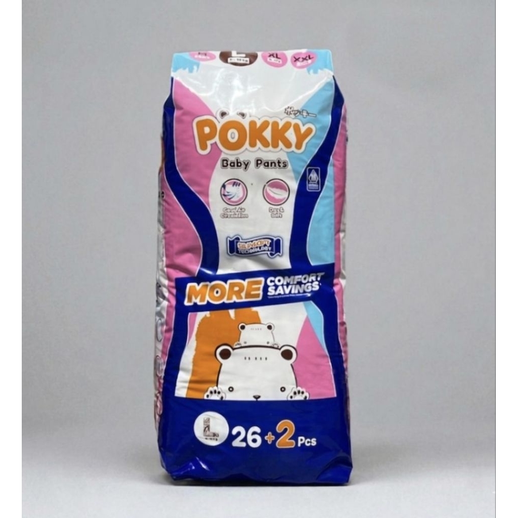 Pokky Diapers size L26+2 / Popok bayi