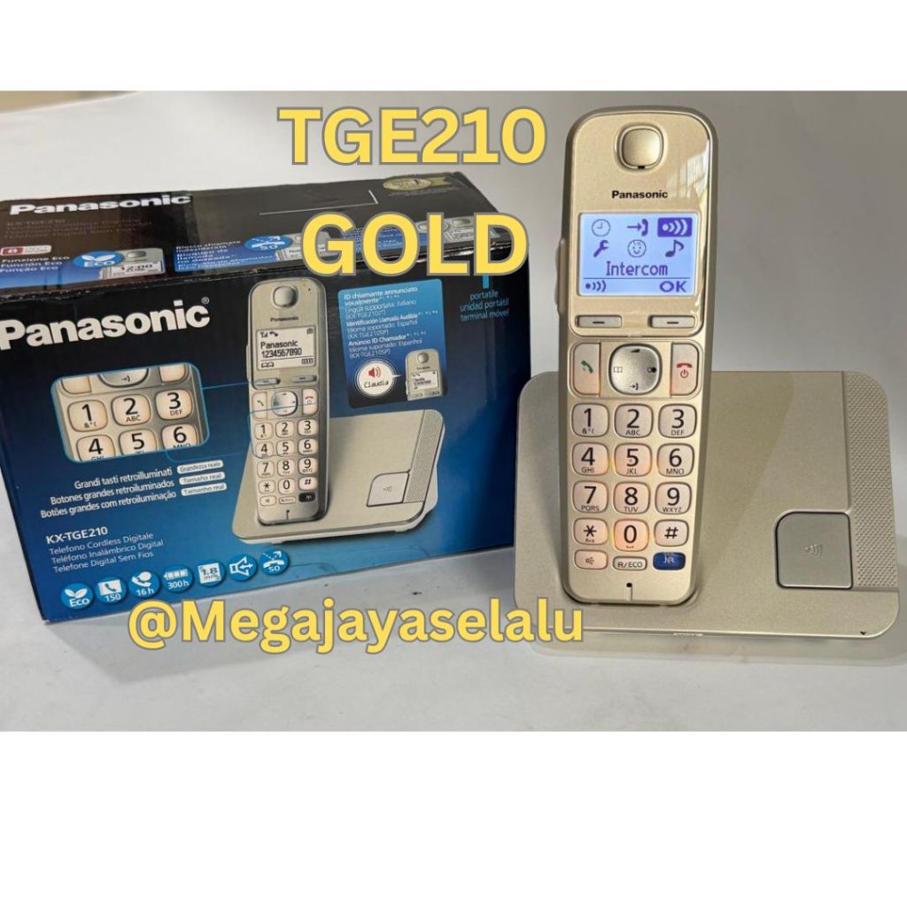 Telepon Wireless Panasonic KX-TGE210 (GOLD)