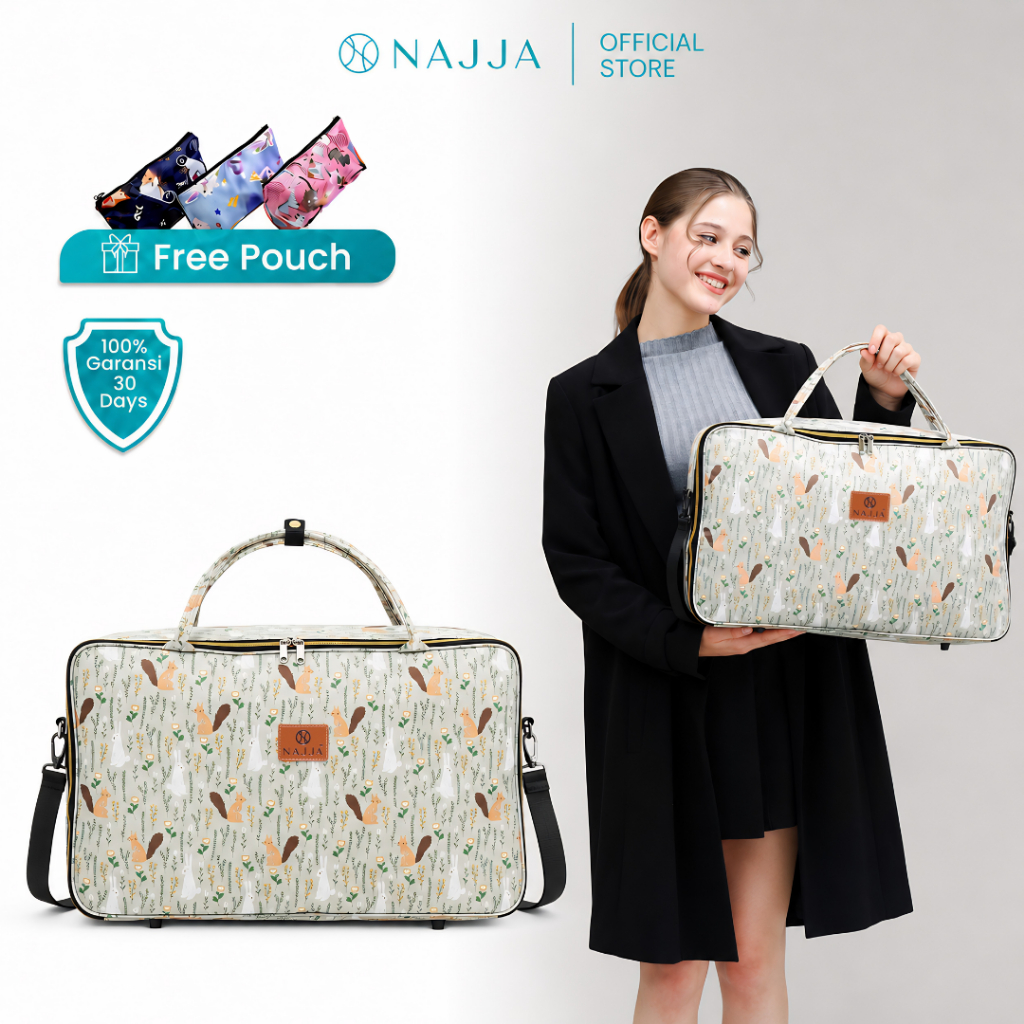 NAJJA AOLA - Tas Travelling Jumbo Anti Air - Mom Edition - Bisa Jinjing & Slempang I Garansi 30 Hari