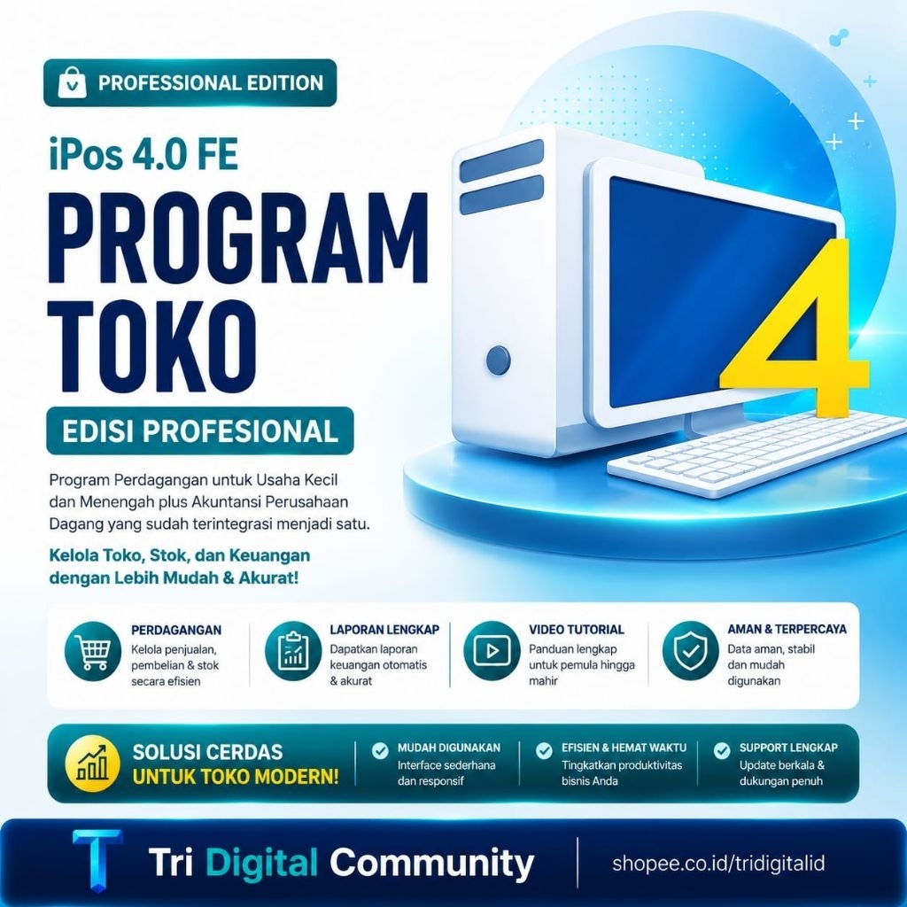 PROGRAM KASIR TOKO IPOS 4 SOFTWARE ALL PC APLIKASI FULL VERSION