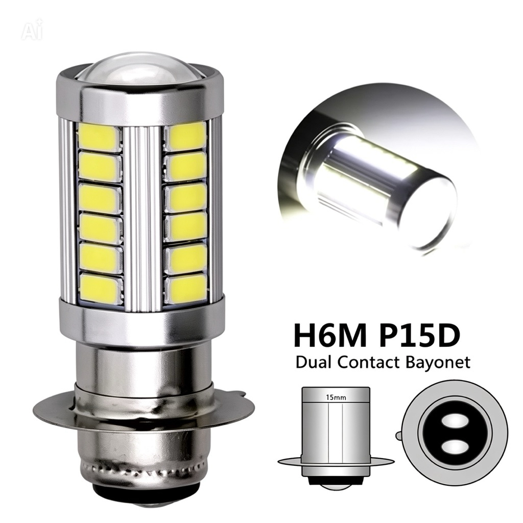 Lampu Depan Motor LED 33 Mata - Terang, Tahan Lama, Kompatibel H6