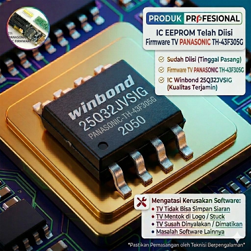 PANASONIC TH-43F305G ic eprom sudah diisi firmware
